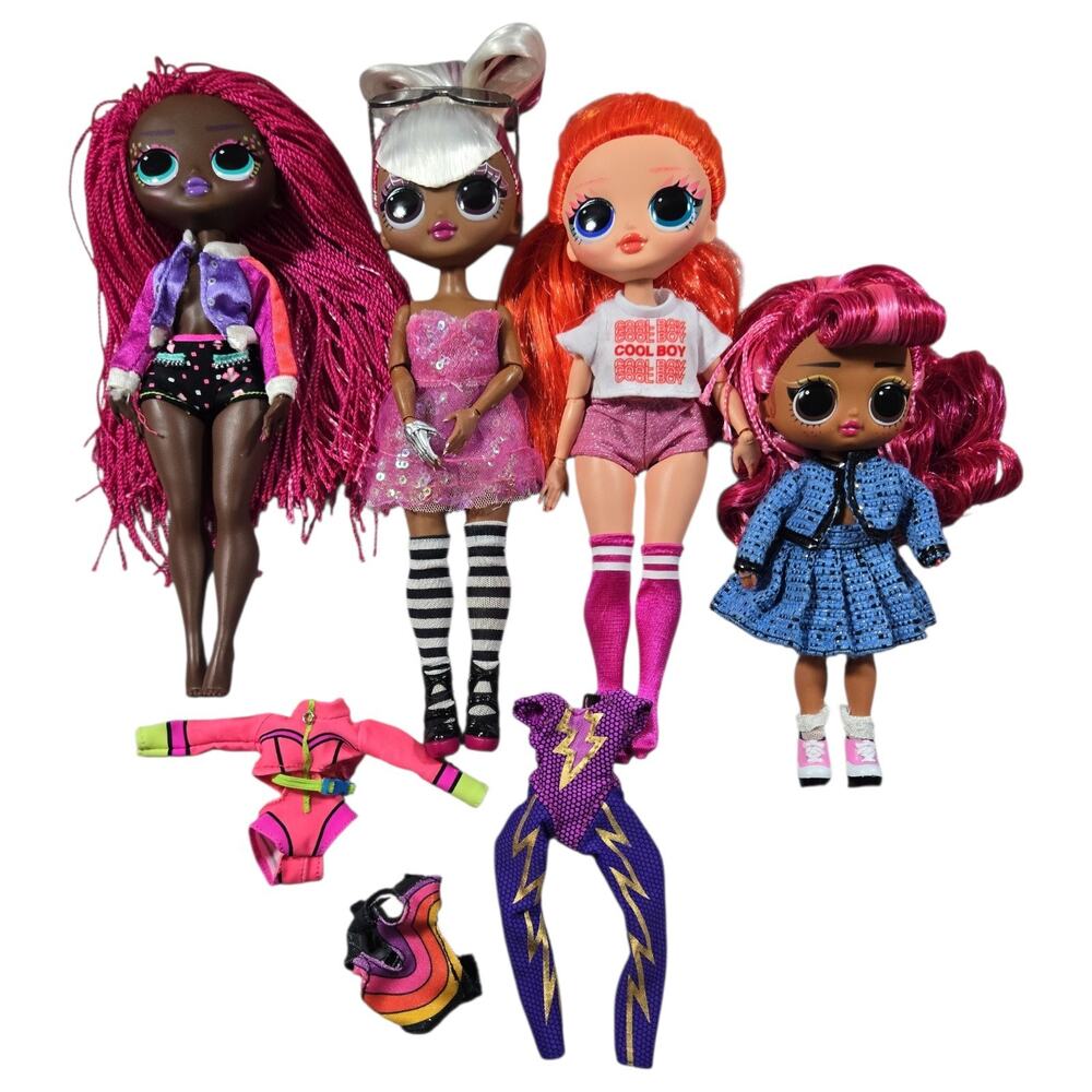 LOL Surprise OMG Doll Lot 4 Dolls Clothes Outfits Shoes Accessories MGA Bundle